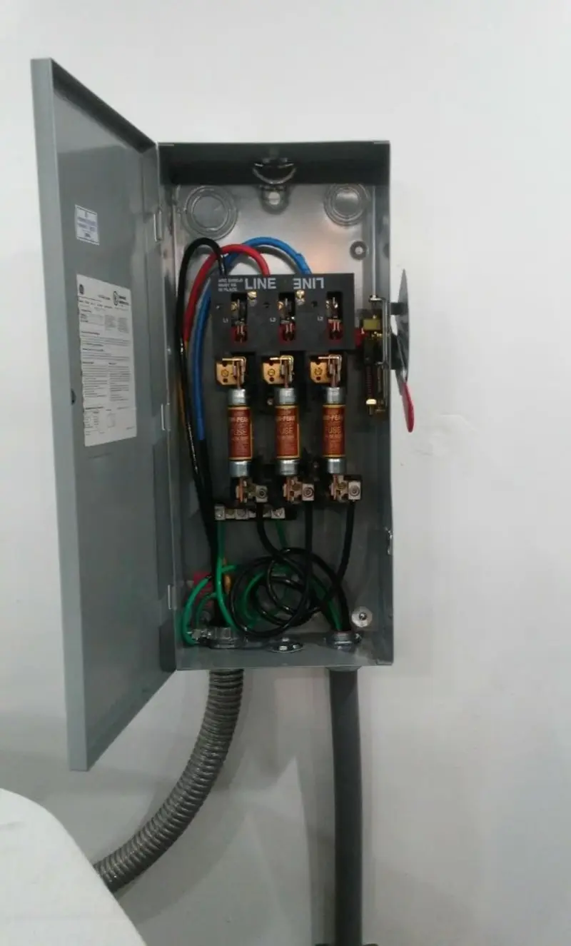 Three-phase disconnect switch installed for Electrical Wiring & Rewiring in Westover